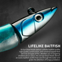 Bionic – leurre de pêche à la mer en Silicone, appât de pêche au bar, crochet, tête de plomb, Black crazy Minnow, jig, corps souple, 19g/29g