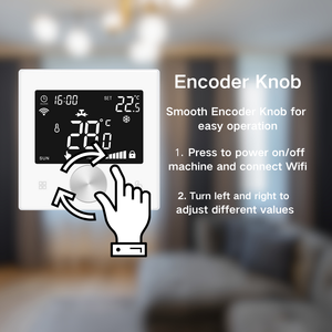 3-speed Fan Control AC Termostato para 2-pipe ou 4-pipe Sistema Central de Ar Condicionado Tuya WiFi Fan Coil Termostato - Product Image 3