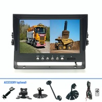 Moniteur de camion 2 canaux 9 pouces IPS TFT HD720P avec caméra de recul Android pour aide au stationnement