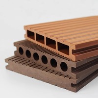 Planches de terrasse en composite bois-plastique (WPC) à rayures droites, anti-UV, durables, pour l'extérieur