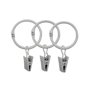 Accessoires décoratifs pour rideaux 32mm 38mm 45mm Anneau rond en métal blanc bronze noir détachable pour rideaux <span class=keywords><strong>avec</strong></span> clip - Product Image 3