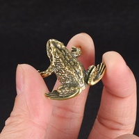 Ornamen Katak Mini Kustom Kerajinan Kuningan Ornamen Patung Patung Katak