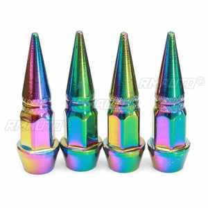 8 pièces de capuchons de valve à tige longue colorés en métal anti-poussière pour voiture, vélo, moto et accessoires automobiles - Product Image 3