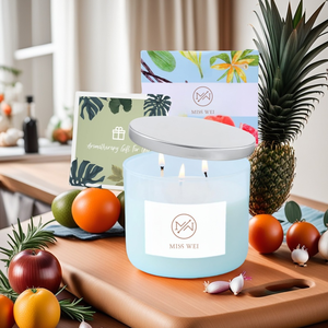 Triple Wick <strong>Citrus</strong> Vanilla Scented <strong>Candle</strong> 15.8oz Eco Soy Blend Mood Boosting Home Aromatherapy &amp; Long Lasting Uplifting Gifts - Product Image 4