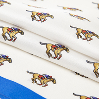 Pochette de costume pour homme en soie 100% écologique à motif animalier avec bordure blanche et bleu roi pour mariages et événements formels