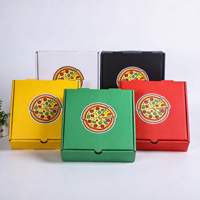 Nouvelle boîte à pizza personnalisée 2025, réutilisable, 33 35 CM 7/9/12 pouces, boîte d'emballage pour pizza en papier ondulé, boîte de livraison avec logo