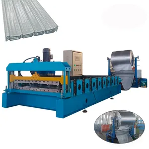 Zinc Tile Aluminium Roof Sheet Colored Steel Profile Panels Making Machine Film Laminating Ibr Roof Sheet Roll Forming Machine