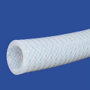 SS Wire Reinforced <b>Silicone</b> Hose Polyester Braided Flexible Food Grade Pharmaceutical Tubing High Pressure Fluid Transfer - Product Image 3