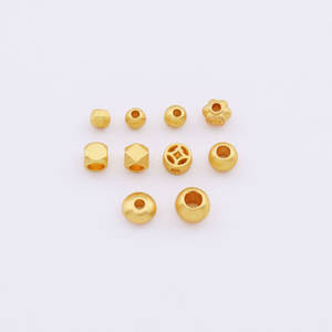 Металлические бусины для рукоделия оптом, 2,5 мм, импортные из Китая, эфиопские граненые круглые бусины из латуни - Product Image 4