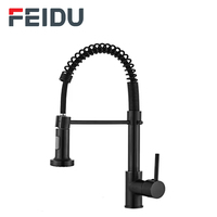 Robinet de cuisine industriel moderne FEIDU avec douchette extractible, cartouche céramique, conception flexible pour hôtels, cuisines et camping-cars
