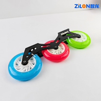 Roues de patins à roulettes LED clignotantes auto-alimentées sans batterie en PU transparent coloré 80mm 110mm 85A, Fabricant OEM en gros