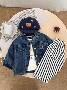 Manteau en jean pour enfants <span class=keywords><strong>veste</strong></span> décontractée à la mode pour garçons enfants <span class=keywords><strong>printemps</strong></span> automne Style coréen <span class=keywords><strong>veste</strong></span> en jean 1-4 ans vêtements d'extérieur pour garçons - Product Image 2