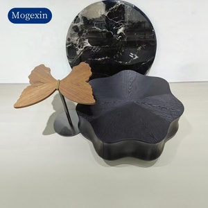 โต๊ะกาแฟโลหะสีดำสไตล์อิตาลีหรูหราทันสมัยโต๊ะกาแฟที่มีระดับสำหรับห้องนั่งเล่น - Product Image 2