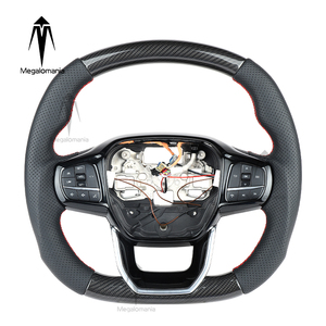 พวงมาลัยหนังคาร์บอนไฟเบอร์สำหรับ Ford Transit Tourneo C-MAX KUGA ST V348 Mk8 2018 2019 2023 <span class=keywords><strong>2021</strong></span> 2022 - Product Image 1
