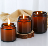 Vente en gros de bouteilles en verre ambré personnalisées de 200 ml avec bouchon à vis pour bougies et crèmes - Prix de gros et options de personnalisation