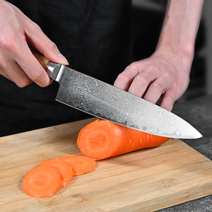 Dao đầu bếp chuyên nghiệp 8 inch bằng thép Damascus VG10 Nhật Bản, cán gỗ màu sắc - Product Image 5