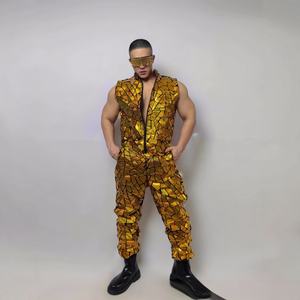 Traje de actuación unisex con lentes de espejo fantasma para fiestas temáticas de baile láser, <span class=keywords><strong>discotecas</strong></span>/bares, uniforme de trabajo de una pieza - Product Image 5