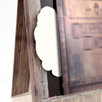 Boîtes à cartes de table pliables 3D multicouches de qualité supérieure avec doublure en éponge, en carton, personnalisables pour les boissons