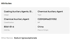 Réducteur d'eau à base de lignosulfonate de sodium fourni par le fabricant pour les additifs industriels du béton, du ciment et du pétrole - Product Image 6