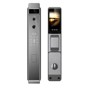 Fechadura de porta inteligente com vídeo digital e cartão SIM Wifi com câmera