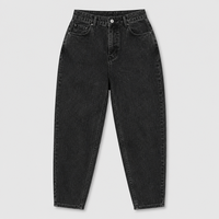 Jeans fuselés noirs taille haute pour femmes grandes tailles, coupe Mom, en denim, tailles US, OEM ODM, vente en gros