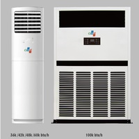 AC Inverter DC 10 Ton Tipe Lantai Vertikal Dua Kolom Hemat Energi Komersial dengan Remote Control