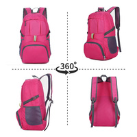Tas Ransel Perjalanan Outdoor Anti Air, Dapat Dilipat, Ringan, Kapasitas Besar 20-35L, Bahan Polyester, untuk Hiking