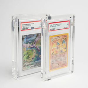 Carte graduée en acrylique à aimant personnalisé Dalle de collection Vitrine en acrylique pour <span class=keywords><strong>PSa</strong></span> CGC BGS TCG Carte de classement Protecteur de dalle - Product Image 1