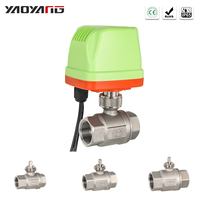 Vanne à boisseau sphérique électrique en laiton 12V CC Plug & Play PN40, vanne d'eau motorisée haute pression avec actionneur détachable, certifiée CE, OEM