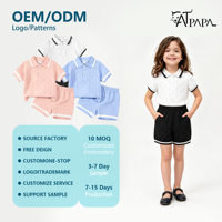 Ensemble polo et short extensibles personnalisés pour enfants (garçons et filles) – Tenue 2 pièces à texture géométrique pour tout-petits de 3 à 8 ans – Vente en gros OEM