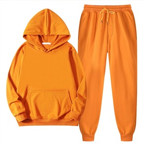 Conjunto de sudadera y pantalones de chándal con logotipo personalizado Conjunto de chándal de 2 piezas para mujer - Product Image 1