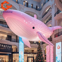 Modèles de dauphins gonflables LED personnalisés, décoration d'événements, dauphins gonflables suspendus pour les festivals d'art