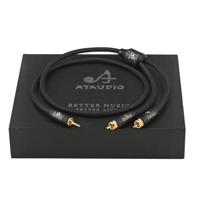HiFi Y Splitter Stereo Audio Cable 3.5mm Male to Dual RCA Male High Quality for Phone MP3 CD PC Amplifier Audiophile Microphone
