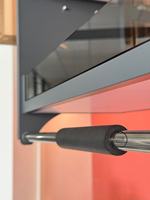 Étagère coulissante en verre trempé pour armoire murale supérieure de cuisine, panier de rangement relevable