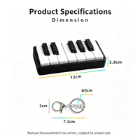 Pendentif clavier de piano imprimé en 3D, bouton de décompression, accessoires de suspension pour sac de piano, accessoires suspendus tendance, cadeaux d'anniversaire
