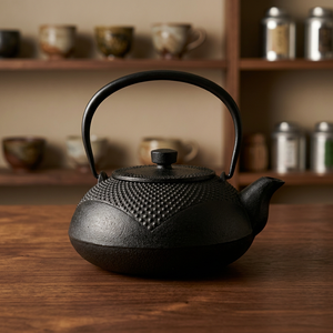 Traditional Chinese Metal <b>Tea</b> Kettle With Lid And Handle Black <b>Cast</b> <b>Iron</b> Design - Product Image 3