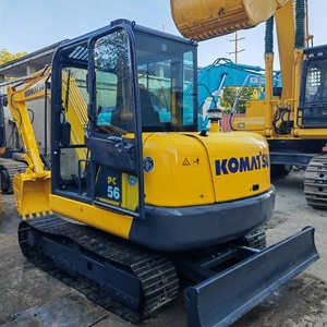 Miniexcavadora Komatsu PC56 de Segunda Mano, Importada de Japón, Casi Nueva, Tipo Oruga Hidráulica, 5 Toneladas, Motor Original, Bomba, Cucharón de 0.2m - Product Image 4