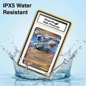 High End Sports Card Display Holder Brushed Aluminum <b>Frame</b> UV Shielding Tempered Glass Cover for Cards - Product Image 5