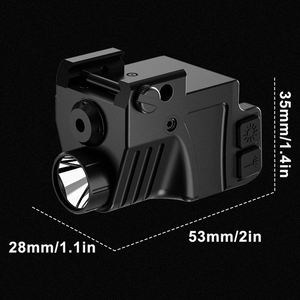 Mirino Laser caccia torcia 550 Lumen strobo mirino Laser rosso con <span class=keywords><strong>lenti</strong></span> ottiche in vetro mirino Laser rosso con spedizione gratuita - Product Image 6