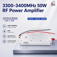 Module d'amplificateurs de puissance RF Lora GaN 50W 3300-3400MHz avec source de signal VCO intégrée, module anti-drone