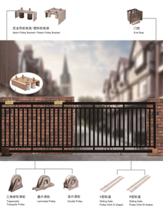 Modern tarzı demir kapı trapez asılı kasnak rulo sürgülü kapı teslim tekerlek - Product Image 2