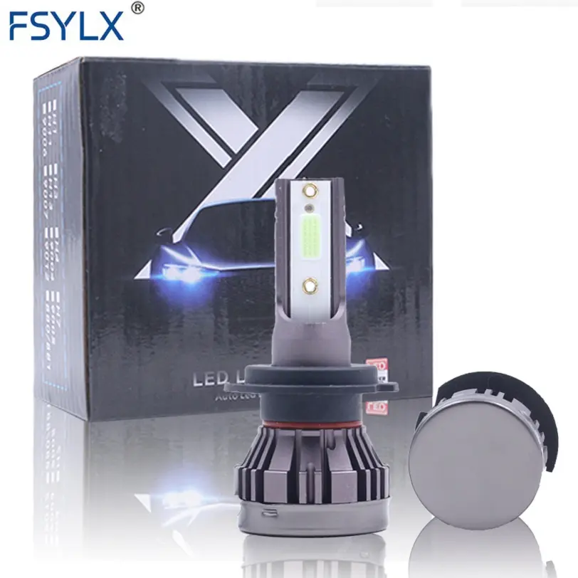 FSYLX 48000LM 40W Auto Lighting Systems Fanless Mini LED Headlamp M1S H7 H8 H11 LED Head Light H1 H4 9004 9007 Car LED Headlight