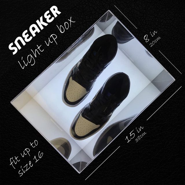 Must See Lucite Acrylic Sneaker Display Box Custom Shoe Case with LED Lighting