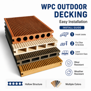 <span class=keywords><strong>Plancher</strong></span> en WPC pour extérieur, pas de peinture nécessaire, fabricant de planches de terrasse en bois composite plastique - Product Image 1