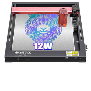 Machine de gravure laser à diode <span class=keywords><strong>A12</strong></span> X12 Pro, puissance 12W, vitesse 600MM/S, châssis monobloc, positionnement croisé, refroidissement par air bleu, pour le bois - Product Image 1