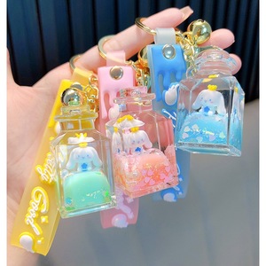Porte-clés liquide en acrylique personnalisé, porte-clés liquide en acrylique de dessin animé, porte-clés <span class=keywords><strong>bouteille</strong></span> flottante, <span class=keywords><strong>bouteille</strong></span> carrée en cristal flottante - Product Image 1