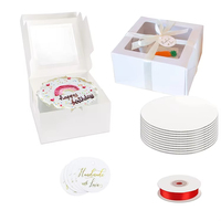 Boîtes à bonbons en papier kraft pour hamburger de mariage spécial avec couvercle transparent