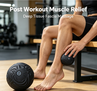 Balle de massage vibrante rechargeable par USB, balle de massage électrique portable à faible bruit pour les fascias |   Soulagement des douleurs musculaires après l'entraînement