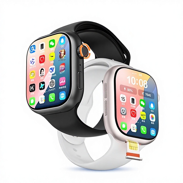 2026 New Huaqiangbei M13 Insert Card Android Square Silicone Smartwatch for Men and Women 5G Multifunction Digital Camera