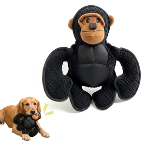ของเล่นสุนัขแบบขายส่ง ตุ๊กตาขนนุ่มบีบมีเสียงร้องรูปกอริลลา ของเล่นสัตว์เลี้ยงแบบแข็งแรงทนทาน ช่วยให้สัตว์เลี้ยงไม่เบื่อ ผู้ผลิตและจำหน่ายจากโรงงาน OEM - Product Image 1